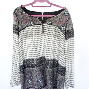 Free People Flowy Floral Tunic